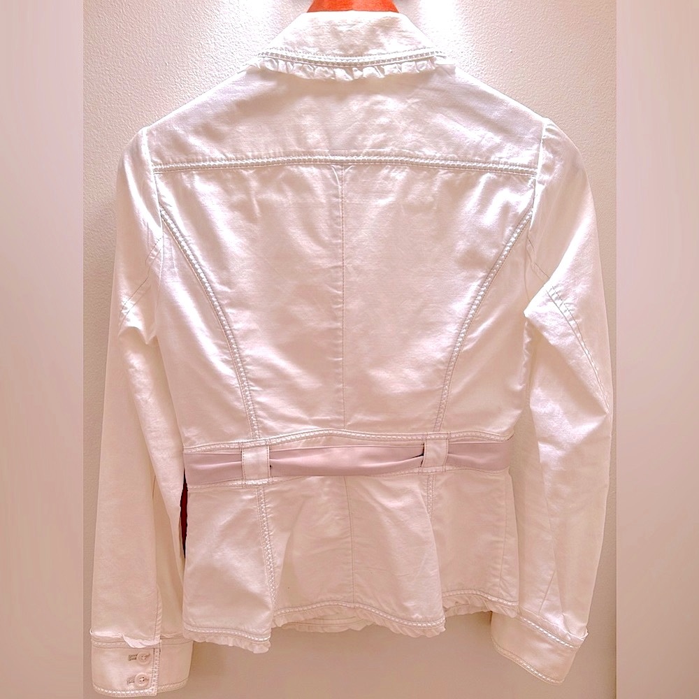 Coquette Cotton Belted Ribbon & Removable Flower Blazer - Picture 6 of 12